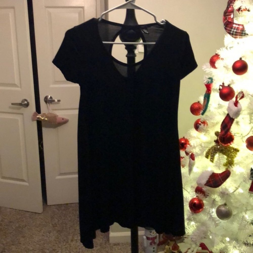 Short black cutout dress